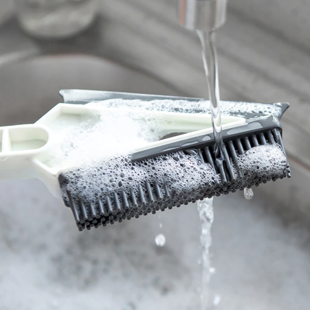 Двойной TPR творческие кисти для дверей и окон из паз щетка очистки Кухня Ванная