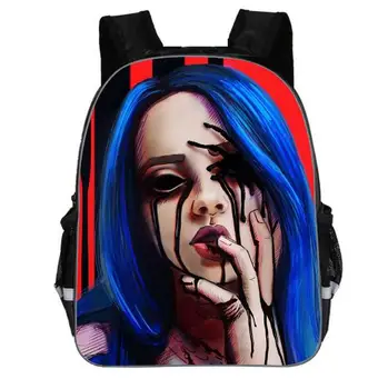 

11/13/16/18 Inch Billie Eilish Print Backpack in School Stylish Girls Bagpack for Children Teenagers Rucksack Mochila