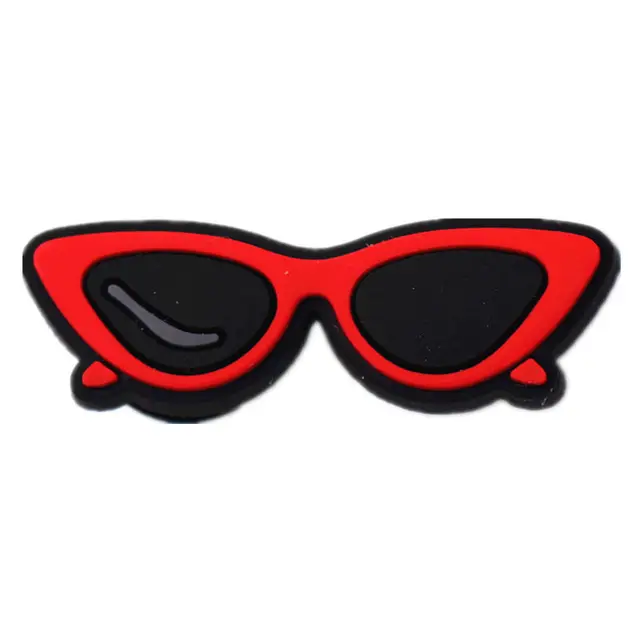 1pcs Bad Bunny Shoe Charms Accessories Heart Bow Sunglasses Rainbow Shoe Buckle Decoration for Croc Jibz Kids Party Xmas Gifts T