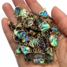 

Inlaid Joint Star Heart-shaped Abalone Shell Double Hole Pendant Fashion Temperament DIY Making Necklace Jewelry Accessories