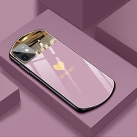 Luxus Nette Oval Herz-geformt Gehärtetem Glas Telefon Fall Für iPhone 13 12 11 Pro Max XSmax XR X SE 8 7 Plus Spiegel Silikon Abdeckung
