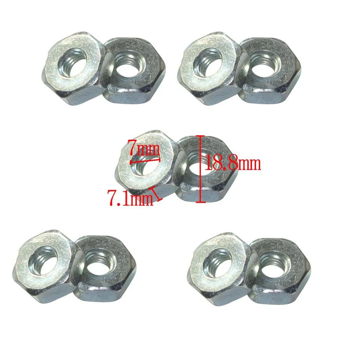 10Pcs M8 Bar Nuts For Stihl MS200T MS192T MS180 MS210 MS230 MS240 MS250 MS260 Chainsaw Parts