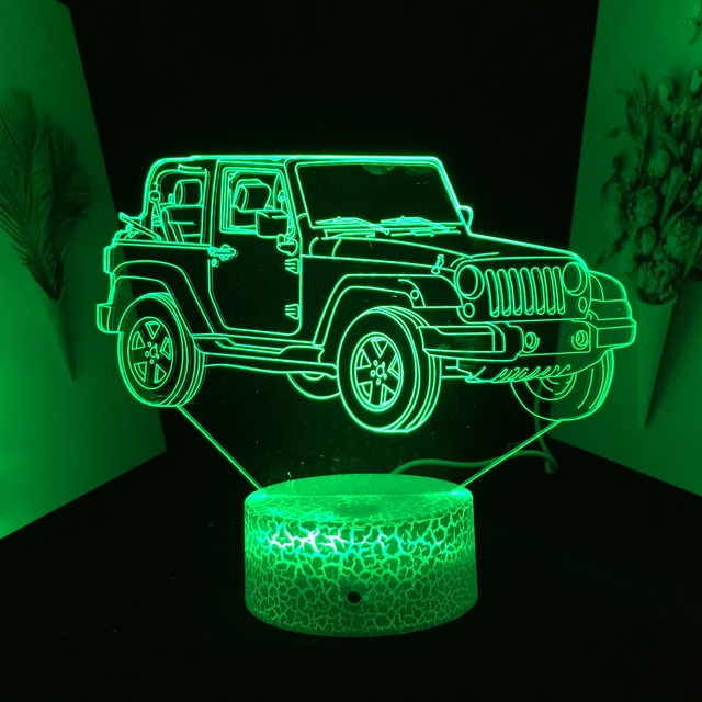 Autos erie 2cv 3d Illusion führte Nachtlicht für Haupt dekoration  Kinderzimmer Erwachsenen Büro Dekor Licht coole Auto 3d Lampe für Kinder -  AliExpress