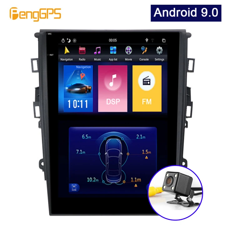 12 1 дюймовый Android 9 0 Автомобильный GPS навигатор для Ford Mondeo Fusion MK5 2013 2019 встроенный DSP