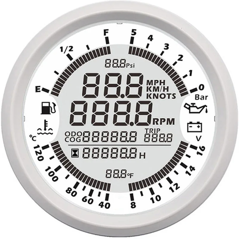 85 мм Многофункциональный датчик 8 цветов 8-16 В gps Тахометр Датчик давления масла Температура воды Уровень топлива 6 в 1 цифровой приборной панели