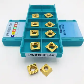 

10 pieces SPMG090408 DG TT8020 indexable carbide insert for U boring metal milling cutter SPMG090408 lathe tool turning tool