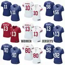 Stitiched, Нью-Йорк Эли Мэннинг Оделл Бекхэм Jr Фил Симмс Лоуренс Тэйлор Victor Cruz Strahan для женщин Джерси