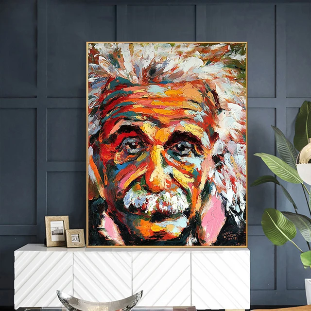 Portrait of Albert Einstein Paintings Printed on Canvas 2