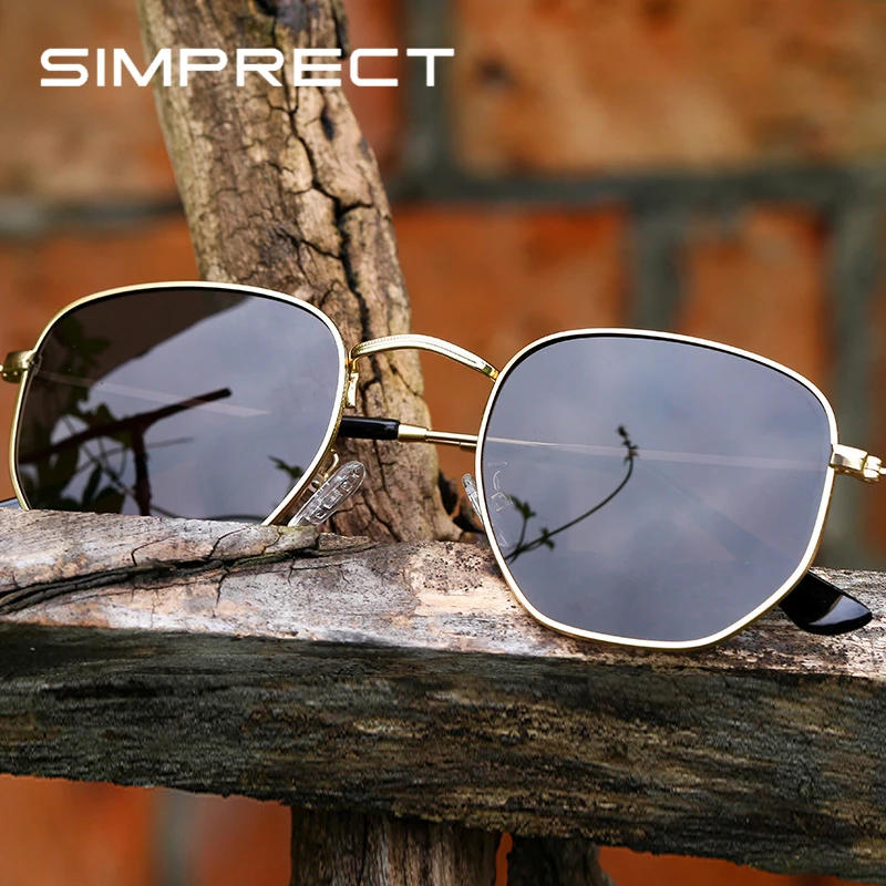 SIMPRECT Vintage Polarized Sunglasses Women 2021 Retro Men Square Sun Glasses Anti-Glare Driving Shades For | Аксессуары для