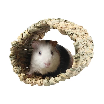 

1pcGrass Color L Code Hand-Woven Grass Nest Hamster Netherlands Pig Rabbit Channel Toy Pet Can Eat Grass Nest Pet Supplies Sleep