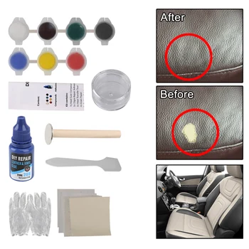 

LEEPEE Car Care Liquid Skin Leather Repair Kit Auto Car Seat Sofa Coats Holes Scratch Cracks Rips Leather Vinyl Repair Tool
