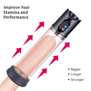 Penis Pumps Enlarger Electric Vacuum Penianan Pump To Thicken And Grows Pennis Increase Elongators Sexy Toys For Men Masturbator 2