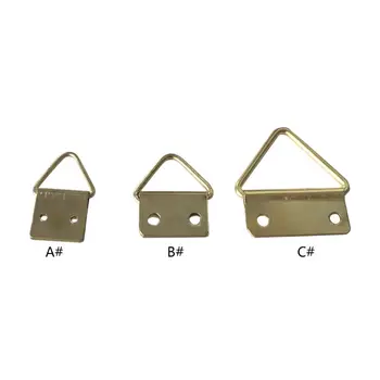 

200Pcs/Pack 2 Holes Triangle Ring Pictures Hangers Heavy Duty DIY Replacement fo Q0KE
