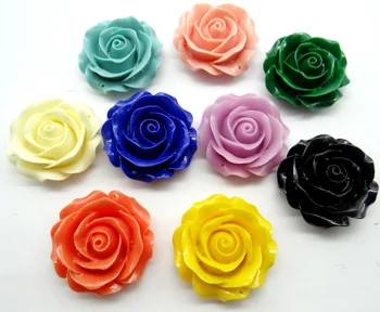 

natural Chinese Organic Cinnabar Quartz crystal carve of flower charm Pendant for diy Jewelry making Necklace Accessories 6PCS