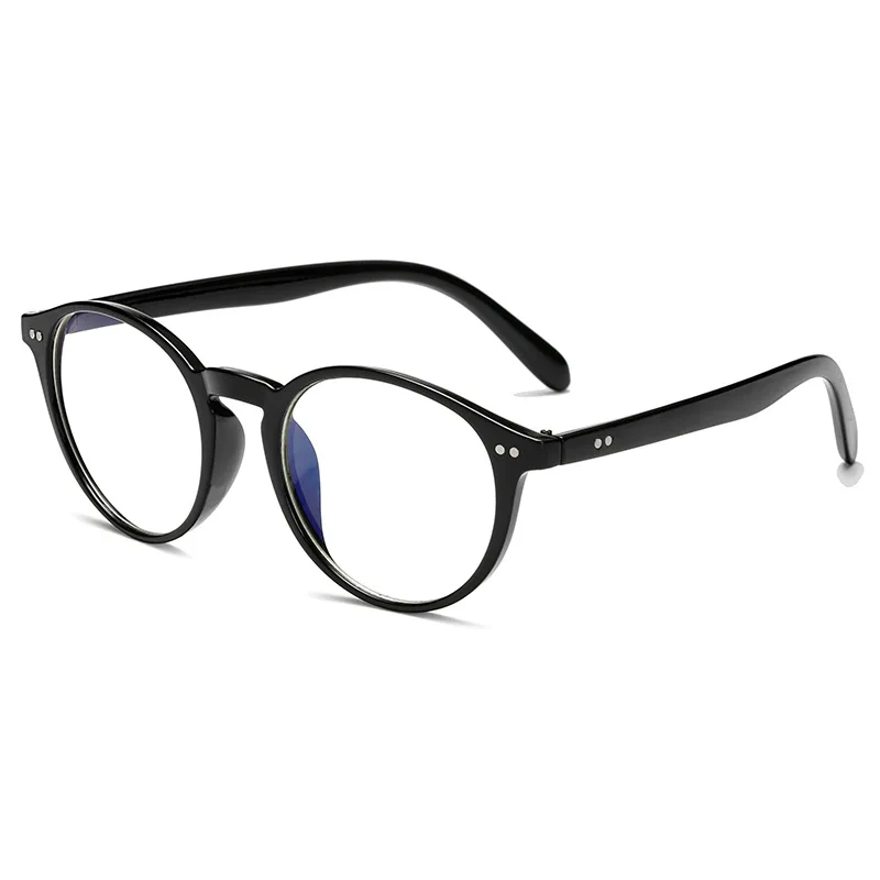 Iboode Модные женские круглые оправы для очков Анти-голубые светло-черные оправы для очков для мужчин прозрачные линзы оптические очки унисекс - Цвет оправы: C1