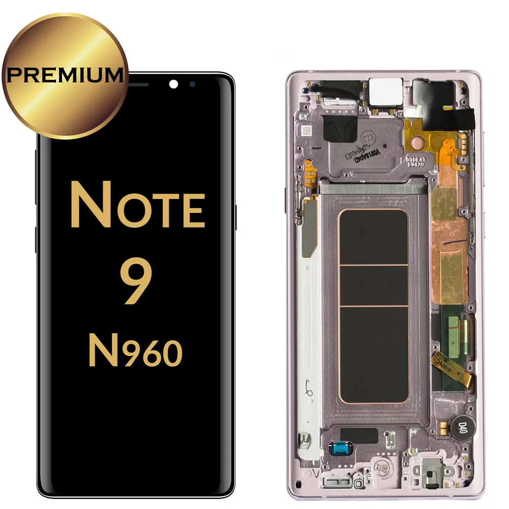 Супер AMOLED 6,4 ''lcd с рамкой для SAMSUNG GALAXY Note9 N960F lcd дисплей кодирующий преобразователь сенсорного экрана в сборе с рамкой