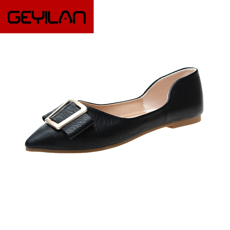 

2019 Spring Women Flats Shoes Pointed Toe Women Shoes Casual Single Shoes Ballerina Women Shallow Mouth Shoes Zapatos De Mujer