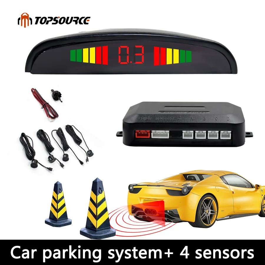 CarParkingSensorParktronicDisplay4SensorsReverseBackup