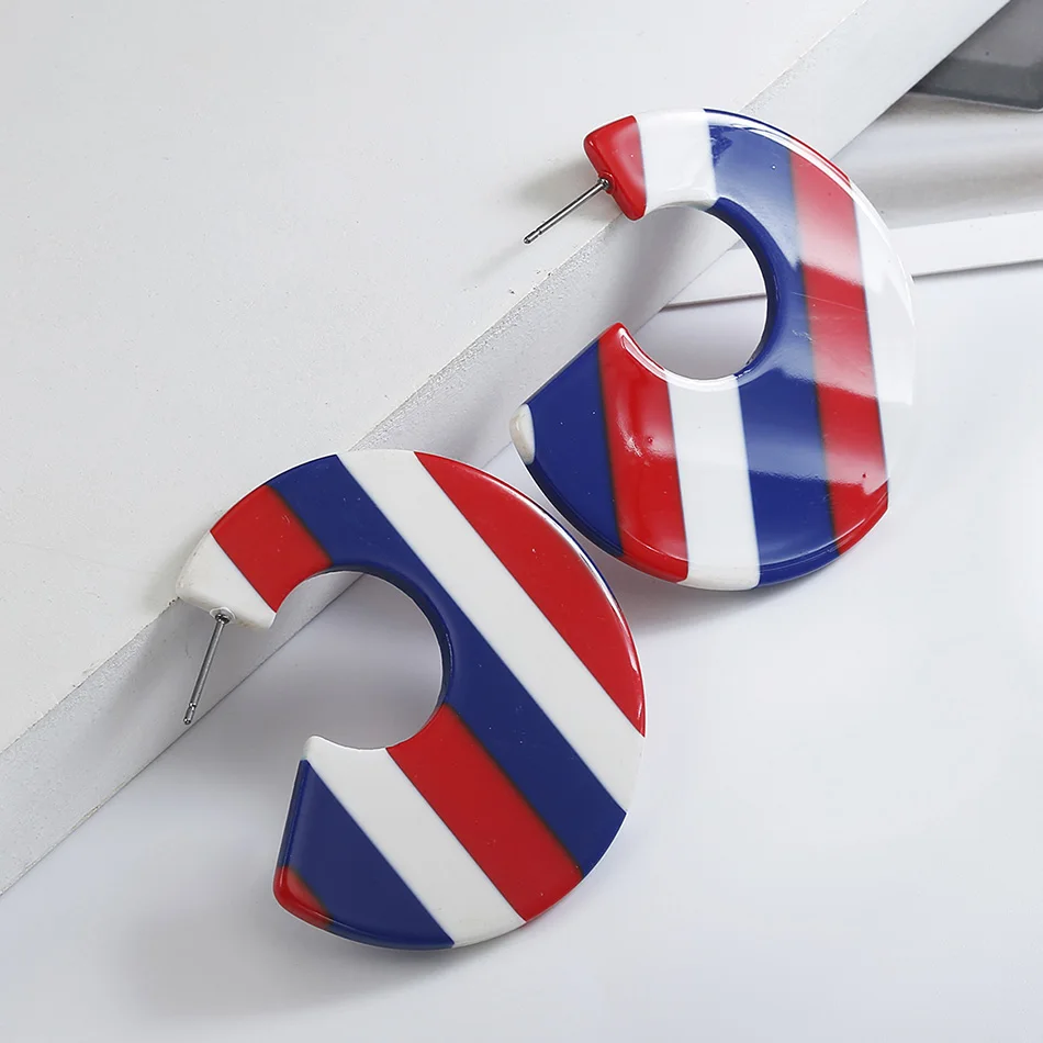 Женские модные серьги Match Right геометрические/Акриловые/круглые/обручи/массивные