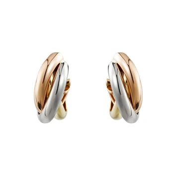 

Titanium Steel Carter Stud Earrings for Women Girls Three Colors Earrings Gold Silver Rose Three Colors Ear Piercing Jewelry