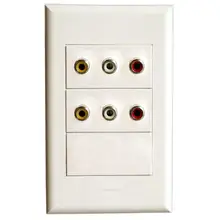 Настенная пластина с 2 портами 3RCA Белая настенная Лицевая панель для кабельной системы услуги интегрированная проводка Работает