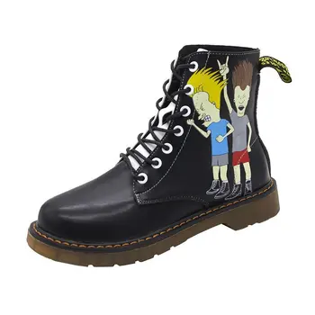 comprar Ins Edição Limitada Ankle Boots Impressão Botas Femininas Mulher Do Punk Sapatos De Outono Sapatos Goth Botas De Motocicleta Feminina Bota