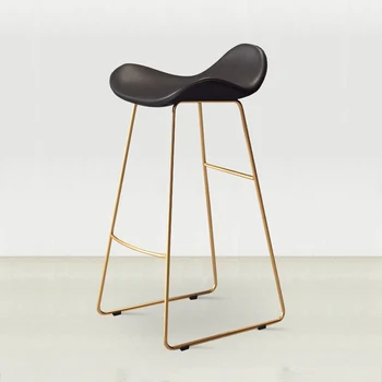 

Modern Simple Bar Chair Northern Europe High Stool Domestic Bar Stool High Foot Net Red Bar Stool Front Desk Chair Bar Chair