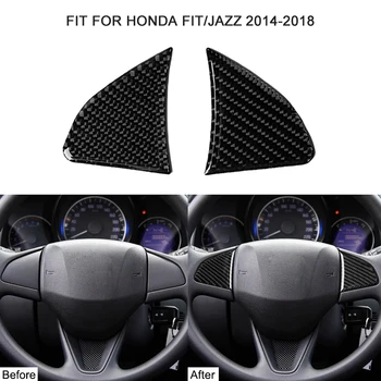 

Car Steering wheel Button Stickers Durable Carbon Fiber Material Vehicle Bearing Circle Trim Fit for Honda Fit/Jazz 2014-2018