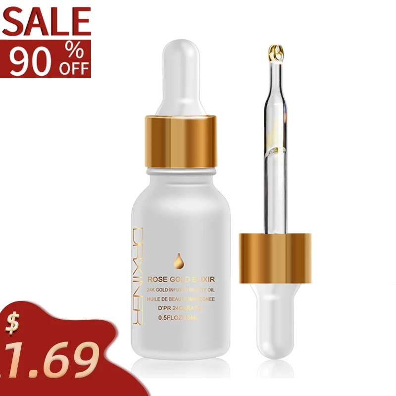 Drxiner 24k Rose Gold Elixir Skin Make Up Oil Face Essential Before Primer Foundation Moisturizing Anti-aging Makeup | Красота и