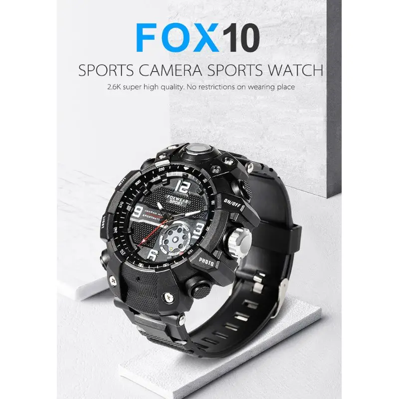 IP67 Водонепроницаемый FOX10 Мини спортивная камера часы USB рекордер HD видеокамера светодиодный светильник мини Спортивная камера часы