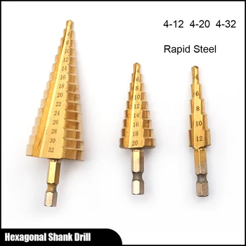 

Titanium Coated Drill Bit 12 20 32mm Metal Wood Glass Plastic Drill Bit for Milling Machine Stainless Steel Router Drill