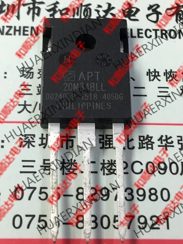 5 шт., новые оригинальные кнопки APT20M34BLL-247 200V 24A