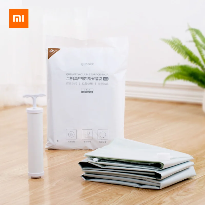 

Xiaomi Mijia Vacuum Smart Bag Folding Storage Bag Sealed Clothes Compression Organizer Pouch Gift Manual Pump