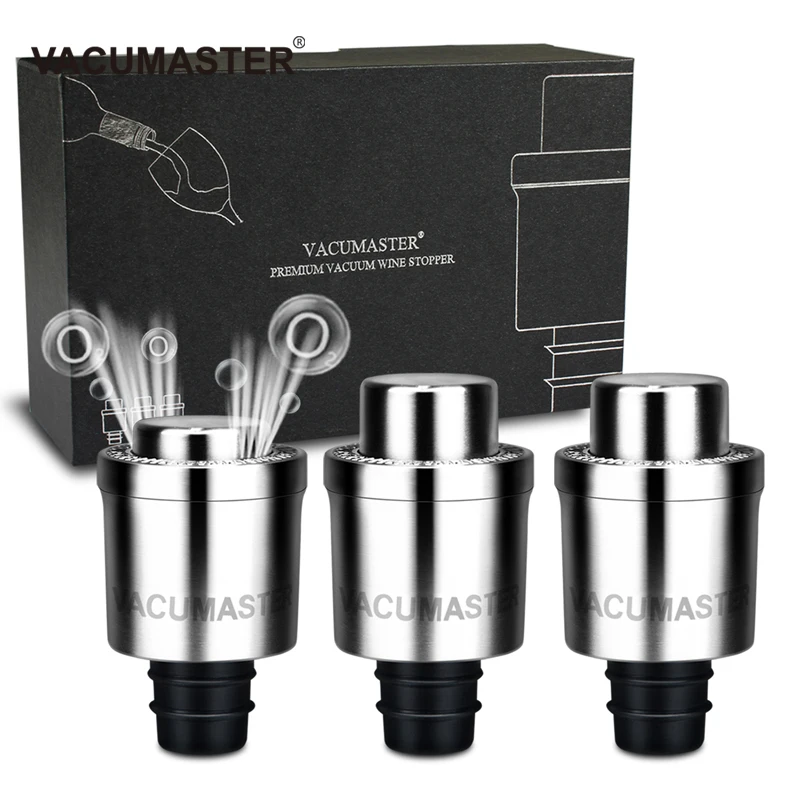 

Reusable Vacuum Sealed Wine Bottle Vacuum Wine Stopper Pumpable Stainless Steel Red Wine Stopper With Date Indicator