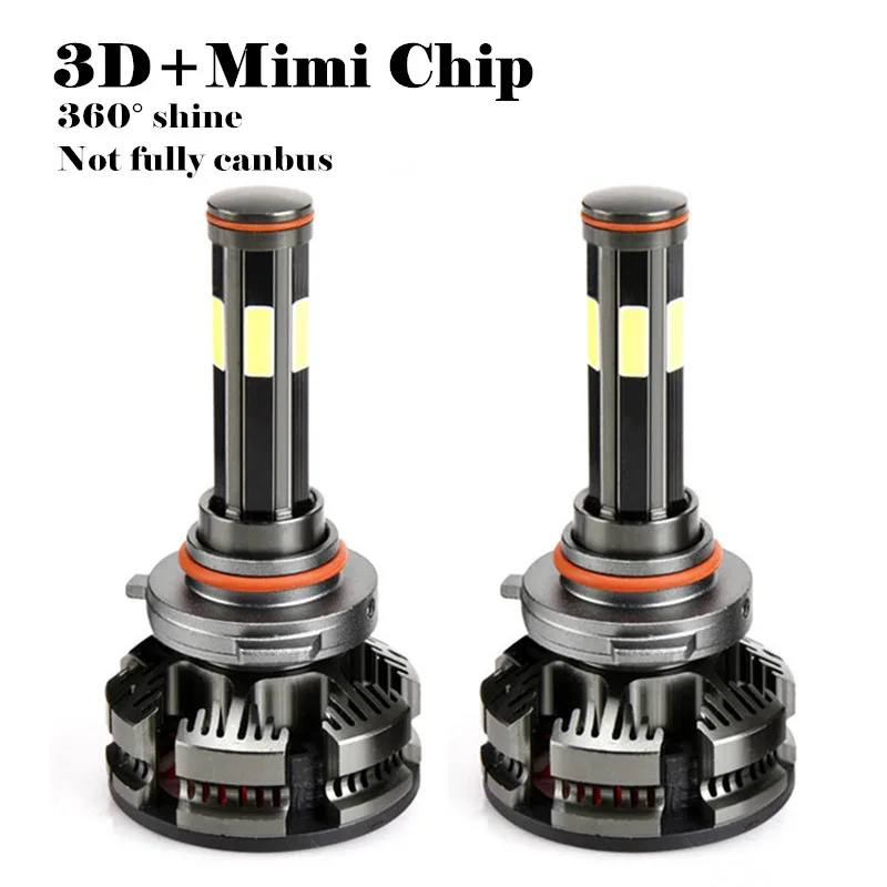 3D Mini Chip Новое поступление H4 H7 led Canbus No Error H11 Светодиодная лампа H8 9005 hb4 9006 hb3 автомобильный головной светильник 16000лм автомобильный противотуманный светильник Automotivo - Испускаемый цвет: 3D Mini Chip