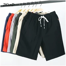 Прямые мужские брюки со средней талией, модные повседневные мужские брюки большого размера, пять штанов, весна-лето, однотонные свободные мужские шорты s