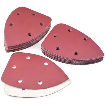 

Promotion! Mouse Sander Sandpaper 30Pcs 5 Holes 400 Grit Sanding Paper Hook Loop Red Mouse Detail Sander Pad
