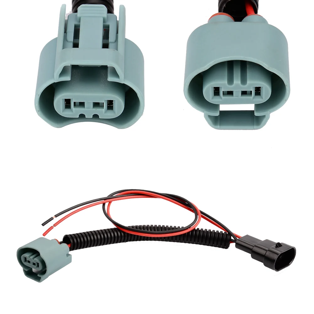 LED Wiring Harness Headlight Adapter Harness 9005 HB3 Female Adapter Wiring Harness Sockets Wire for Add Lossless lens Pack of 2