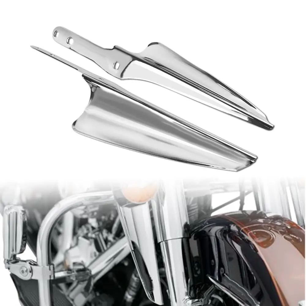 REWMTER Хром Передняя Вилка Крепление ветровые дефлекторы подходят для Harley Touring Road King FLHR 1995-Up Electra Glide Street Glide модели