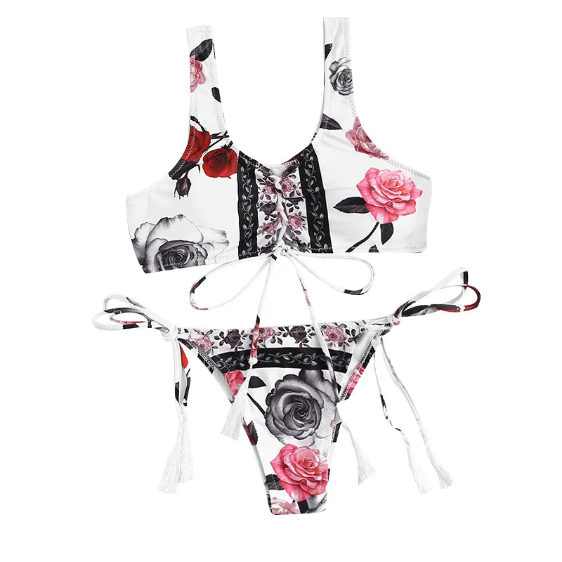 Bikini2019 Bikini Tassels Fission Swimming Suit Sexy Swimwear Two Piece