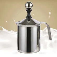 Нетоксичная мешалка капучино мини сливочник пенообразователь Двойная сетка Нержавеющая сталь ЛАТТЕ вспениватель молока для кофе