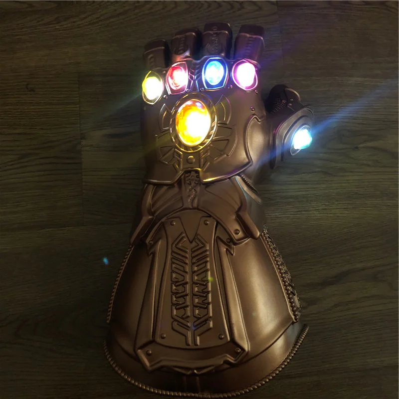 1: 1 светодиодный светильник Thanos Gauntlet War cosplay светодиодный перчатки костюм на Хэллоуин Подарочная бутафория