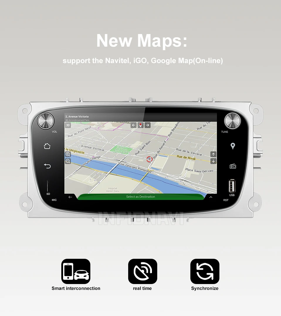 4G ram 32G android 9,0 автомобильный dvd для Ford focus Mondeo S-max smax Kuga c-max gps умное радио видео WIFI мультимедийный проигрыватель