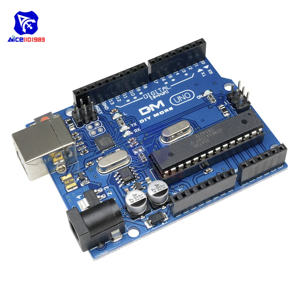 Плата разработки микроконтроллера diymore UNO R3 ATmega328P ATMEGA16U2 для Arduino|Интегральные
