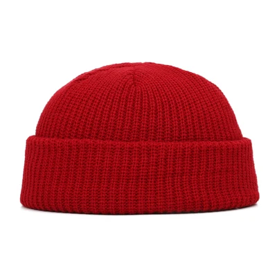 Wine red Однотонные вязаные зимние шапки для женщин и мужчин; зимняя мягкая теплая плотная Удобная шерстяная шапка; Модная вязаная шапка - Цвет: Wine red