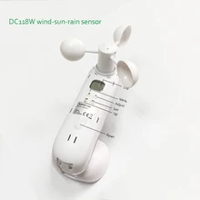 DC118W 433MHz Солнечный беспроводной датчик ветра солнца дождя для тента и затвора