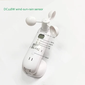

DC118W 433MHz Solar Wireless Wind Sun Rain Sensor for awning and shutter