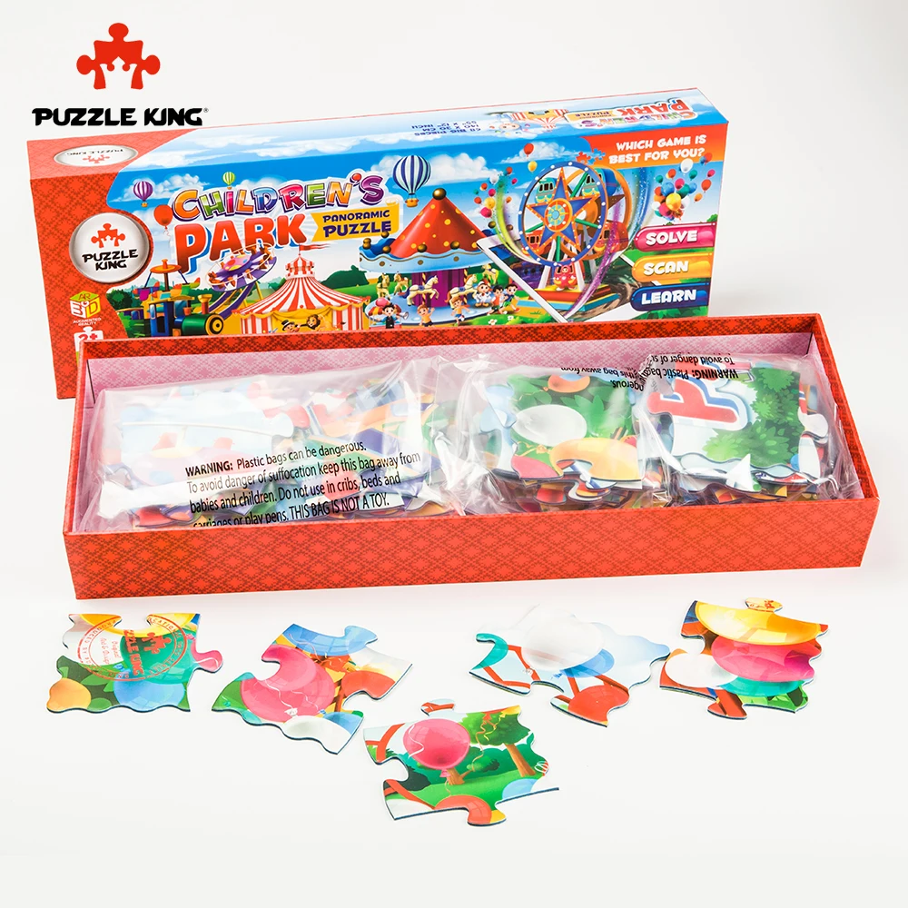 

Puzzle King 68 Pieces 140 *30cm AR Jigsaw Puzzles Educational Toys figure Educational Puzzle Toy for Kids Birthday Gift
