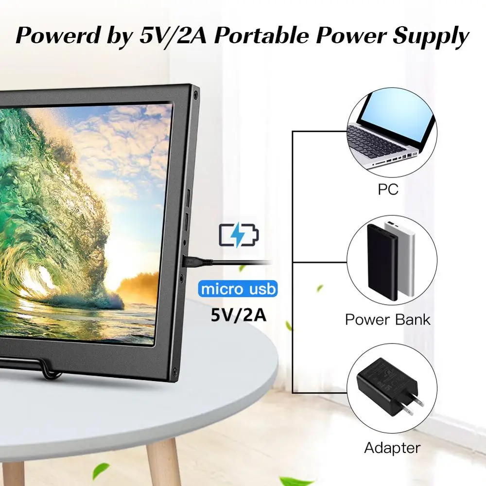 Eyoyo EM13FB IPS ޴ ̹ ,  HDMI ÷ ȭ, 1920x1080, 4K HDMI ,   PC PS4 Xbox, 13.3 ġ