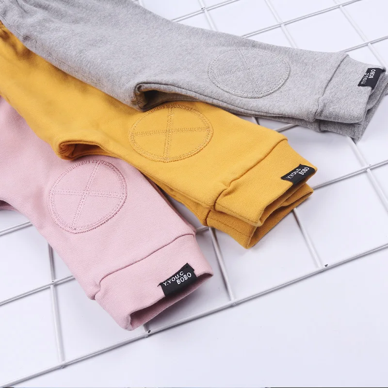 

Infants Big Pp Pants Can Open Crotch budding ku Solid Color Baby Casual Pants Pure Cotton Children Autumn Pants